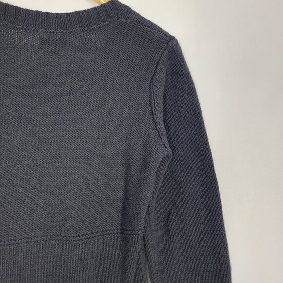 J. Jill Women's Knitted Long Sleeve Scoop Neck Black Sweater Size Small - Picture 8 of 13